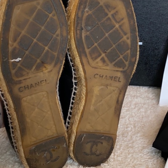 Chanel Espadrilles Black Lambskin Size 35 - Picture 5 of 7